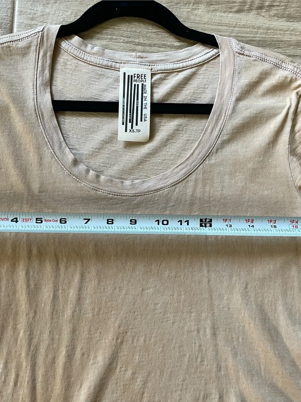 Free People Beige Short Sleeve Scoop Neck Tunic